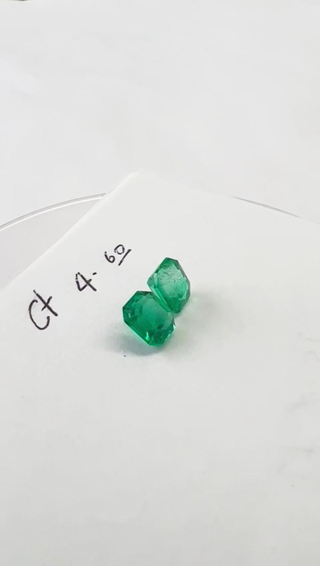 4.60ct Colombian Emerald Pair 