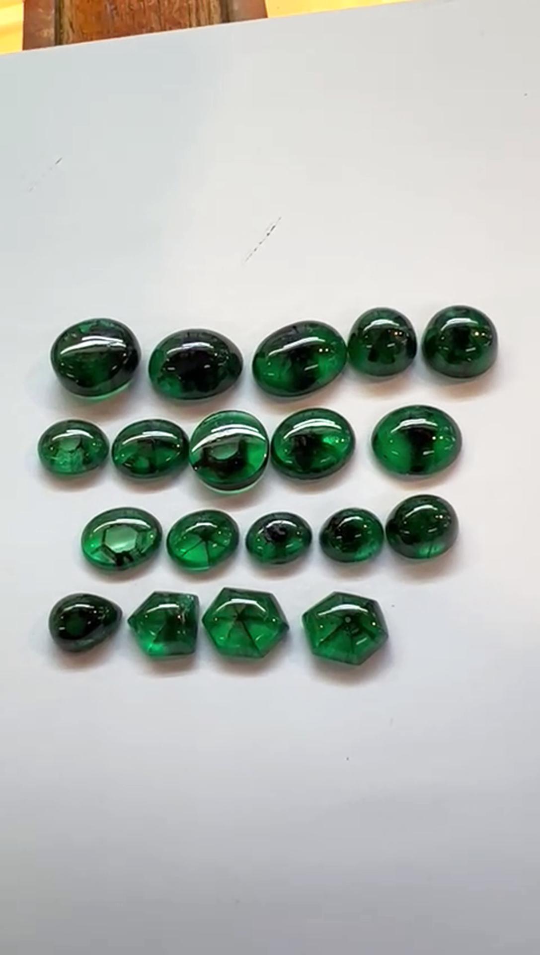 47.80 Colombian Trapiche  Emerald Lot 