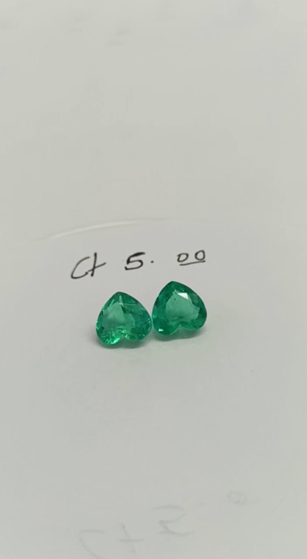 5.0 Ct. Colombian Emerald  Pair 