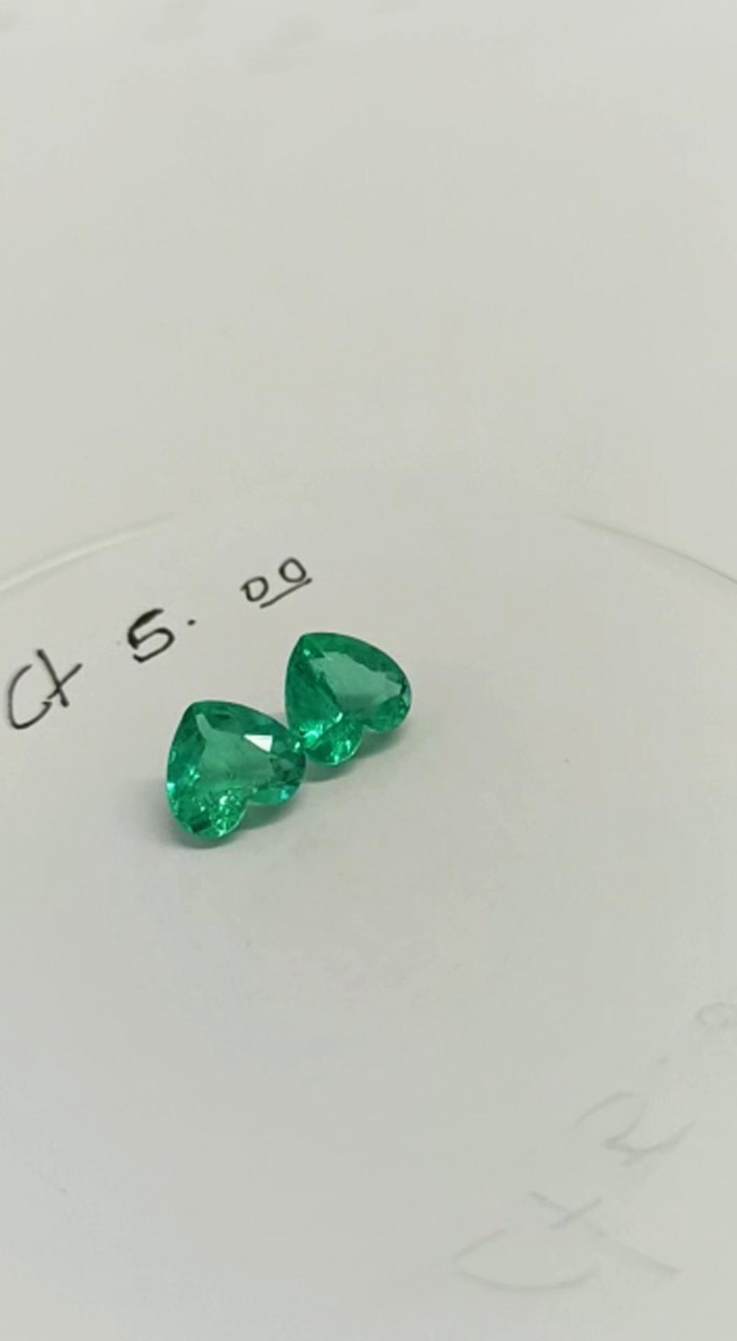 5.0 Ct. Colombian Emerald  Pair 