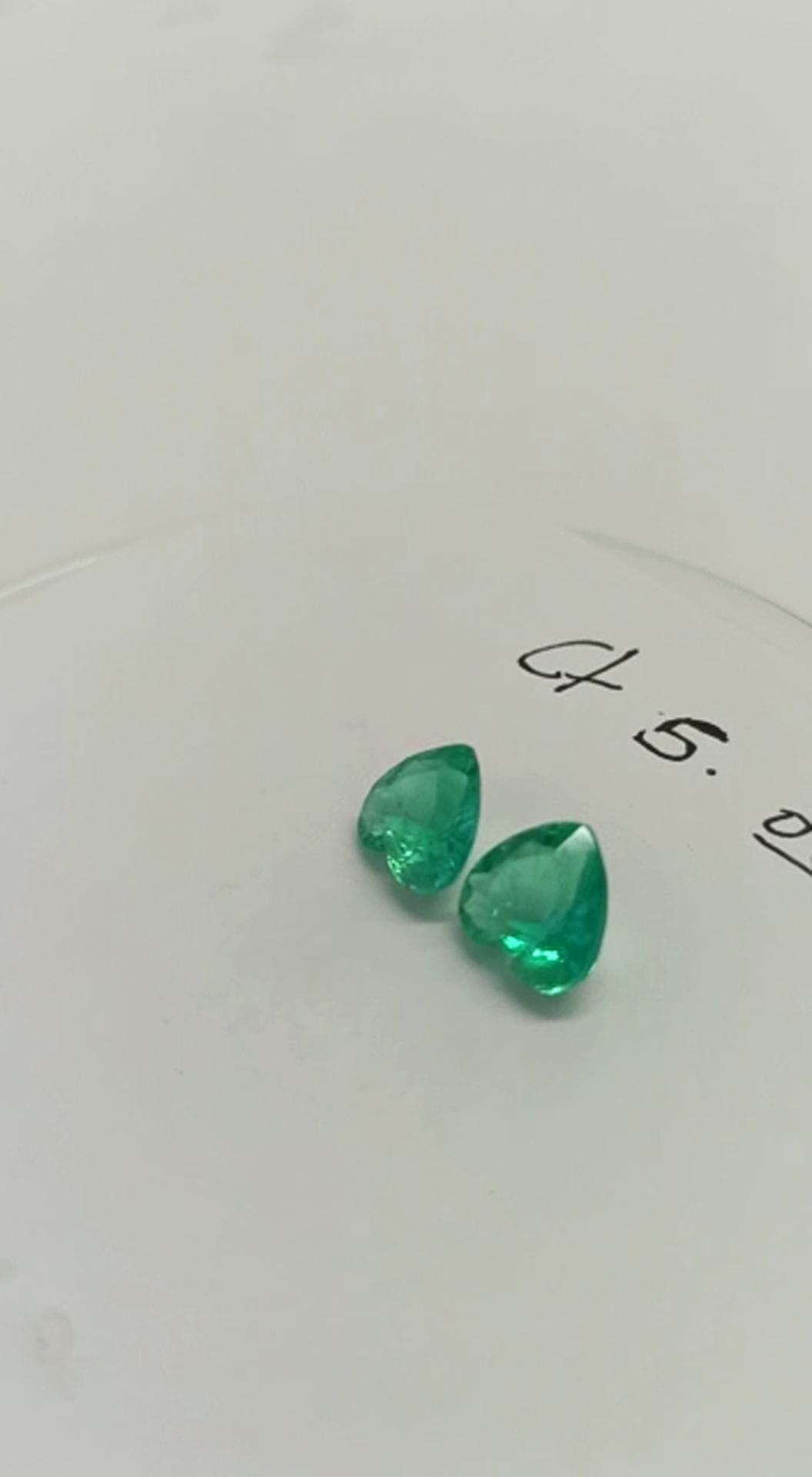 5.0 Ct. Colombian Emerald  Pair 