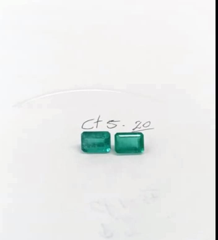 5.20ct Colombian Emerald Pair