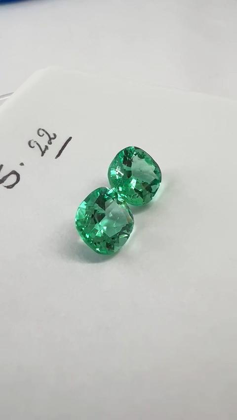 5.22  Ct.  Colombian Emerald Pair - Ovals  (Exceptional)