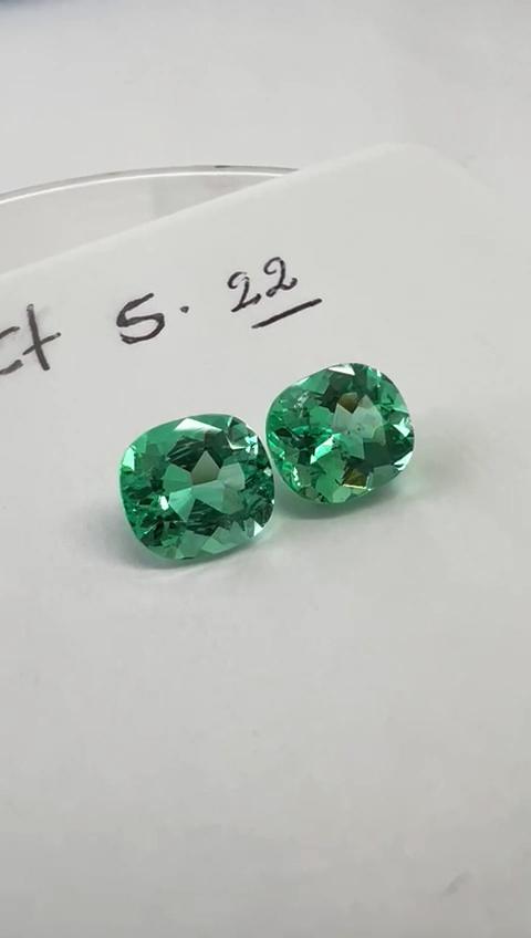 5.22  Ct.  Colombian Emerald Pair - Ovals  (Exceptional)