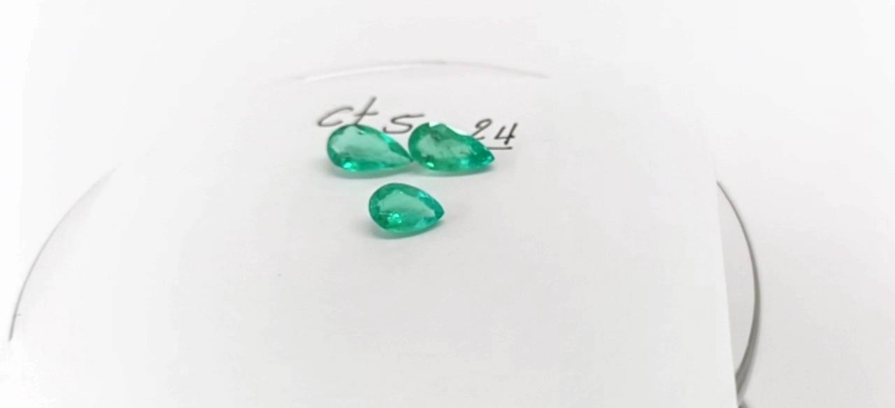 5.24ct Colombian Emerald Set