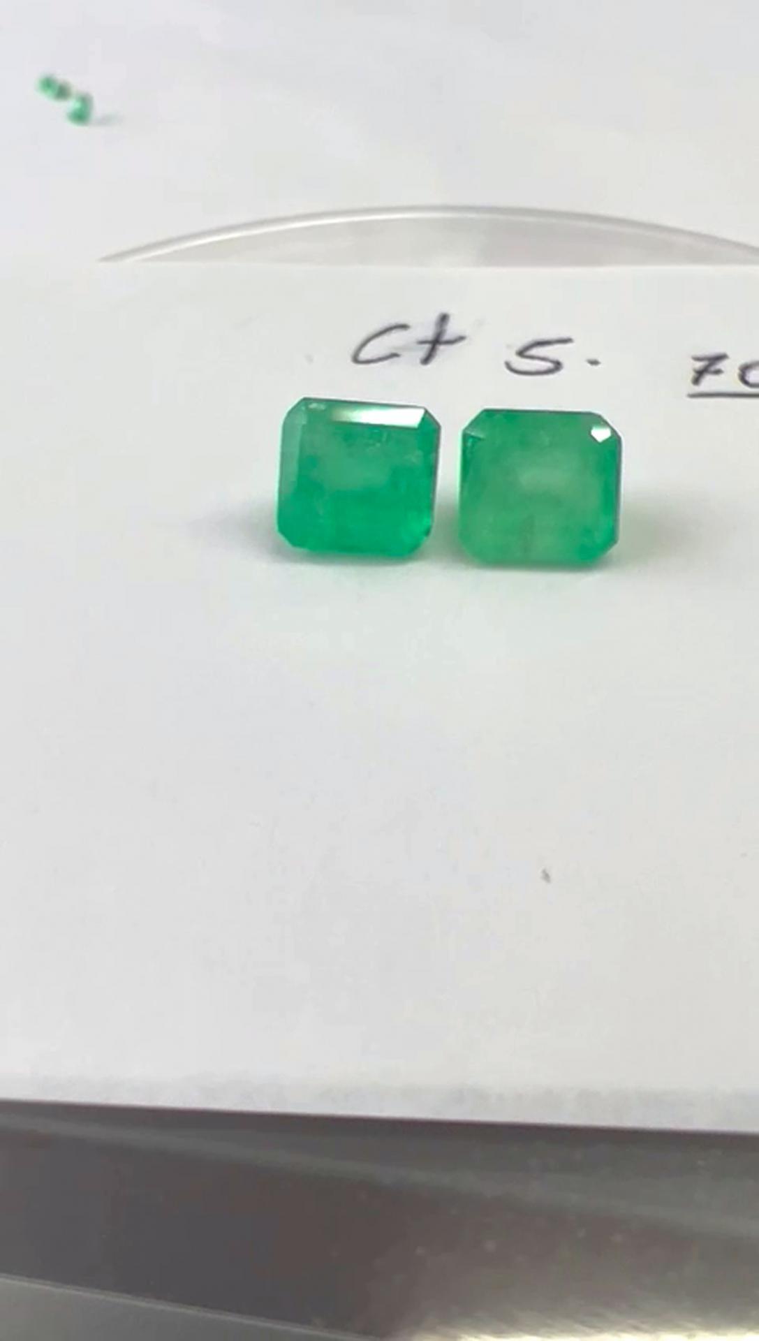 5.70ct Colombian Emerald Pair 