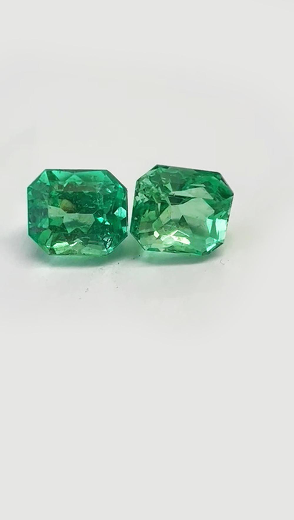 5.78 Ct. Colombian Emerald Pair ( Exceptional )