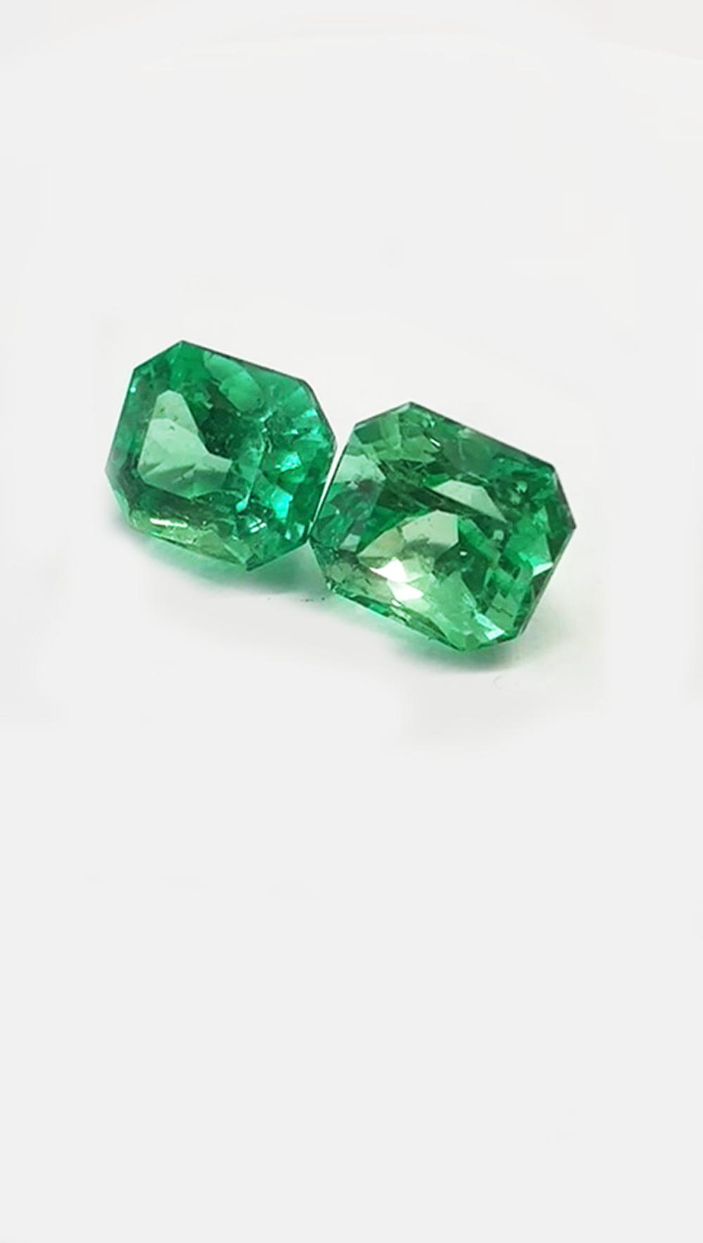 5.78 Ct. Colombian Emerald Pair ( Exceptional )