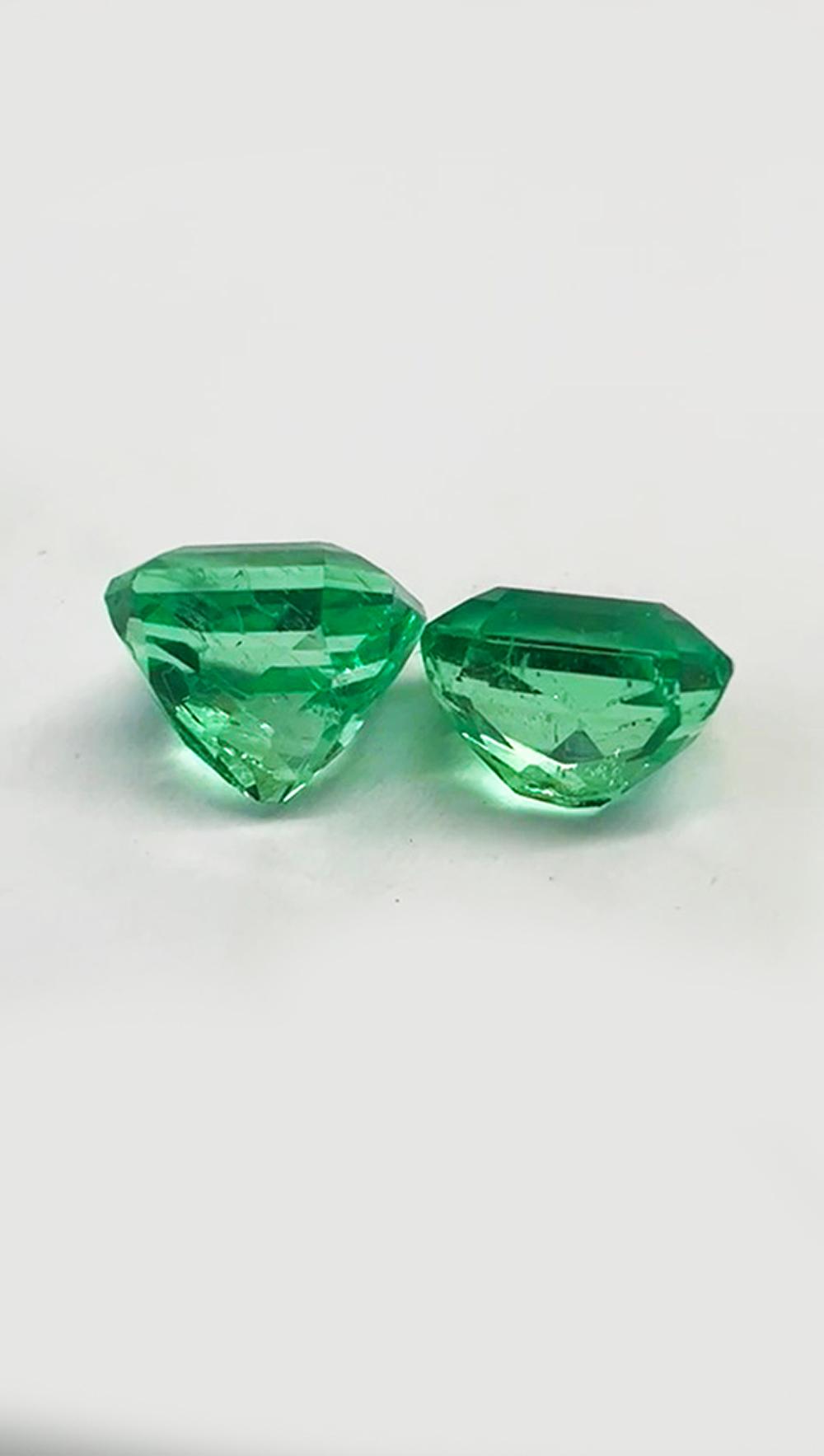 5.78 Ct. Colombian Emerald Pair ( Exceptional )