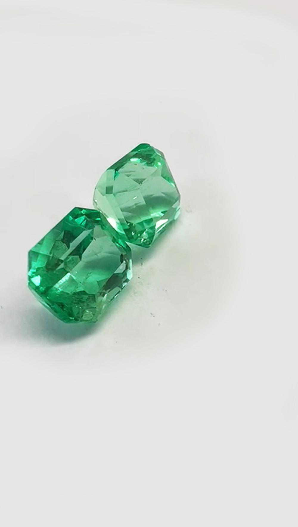 5.78 Ct. Colombian Emerald Pair ( Exceptional )