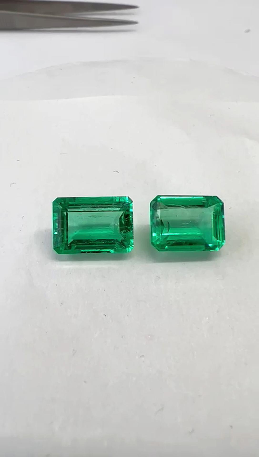 5.80 Ct Colombian Emerald Pair ( Exceptional)