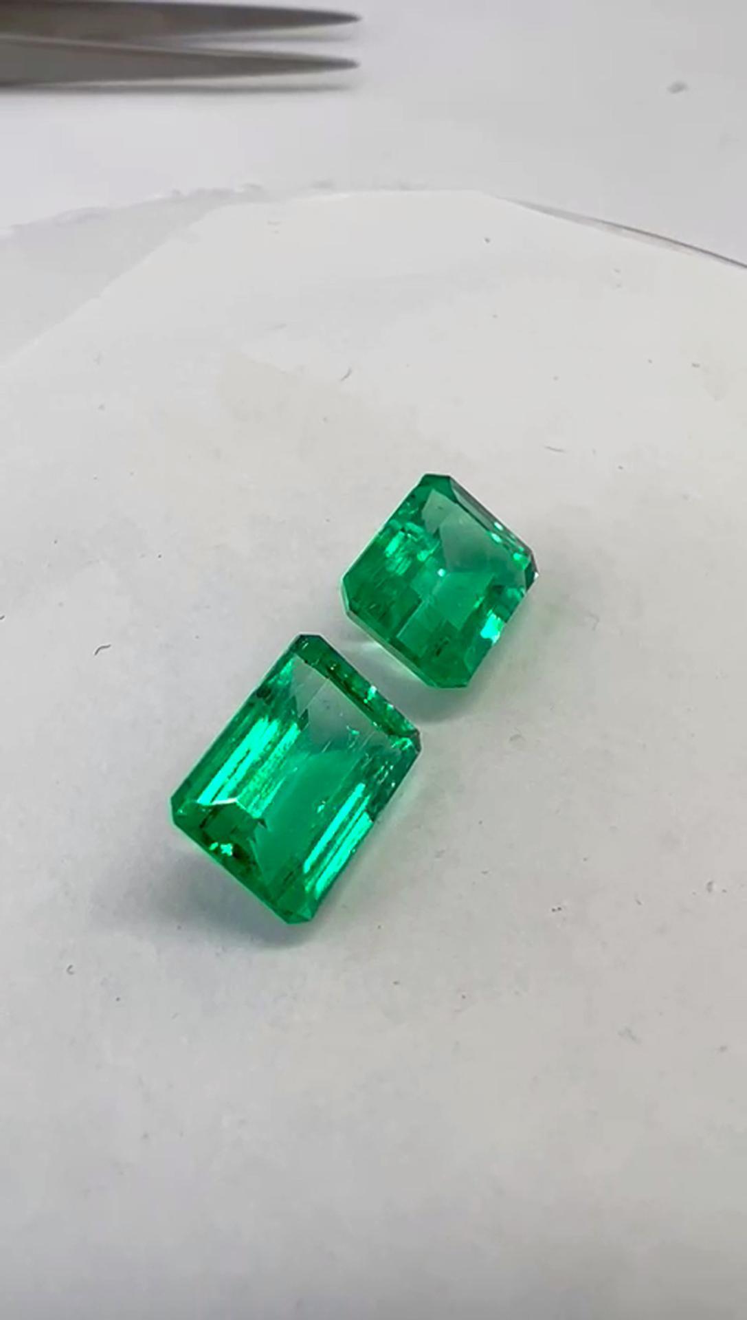 5.80 Ct Colombian Emerald Pair ( Exceptional)