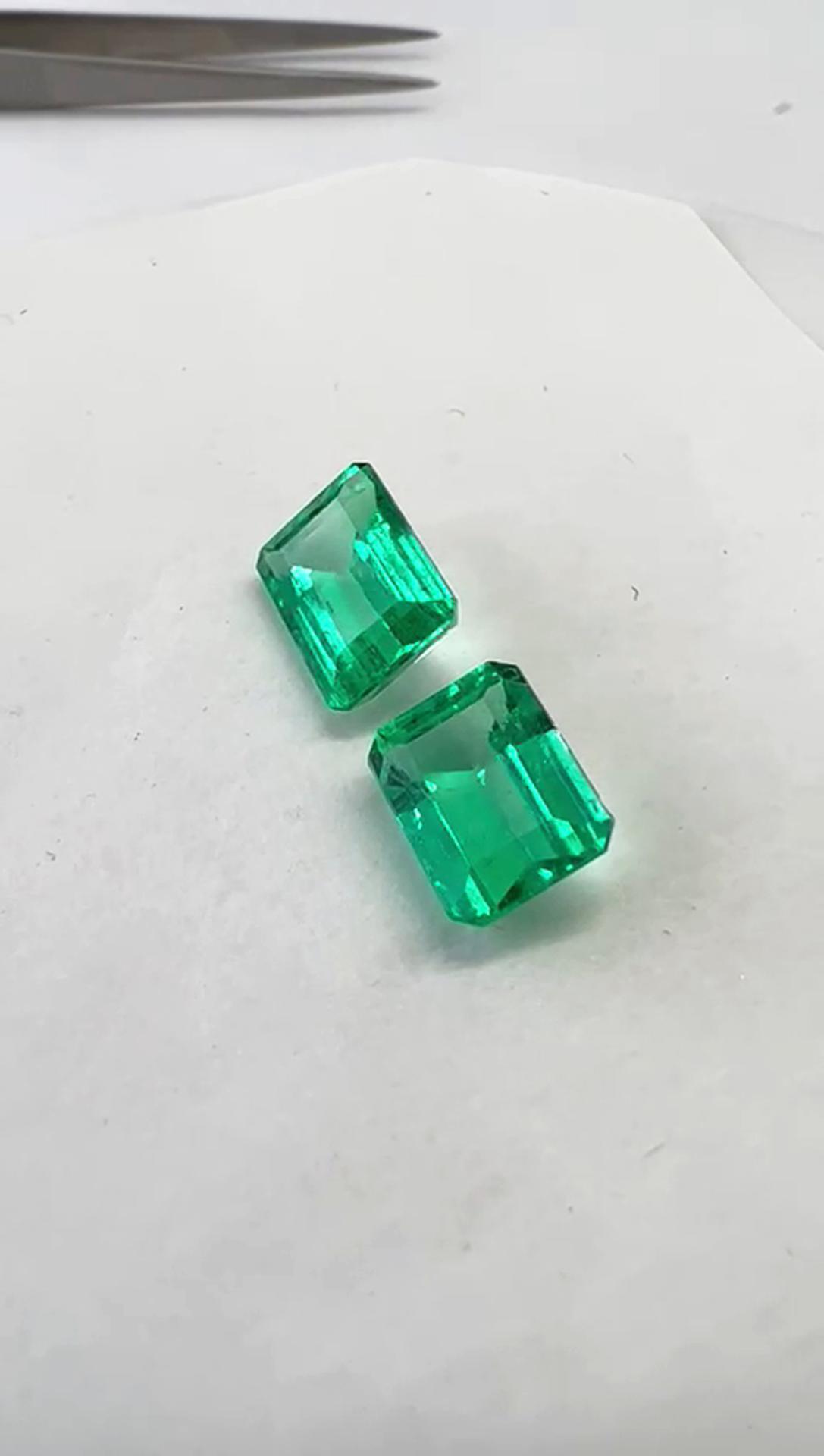 5.80 Ct Colombian Emerald Pair ( Exceptional)