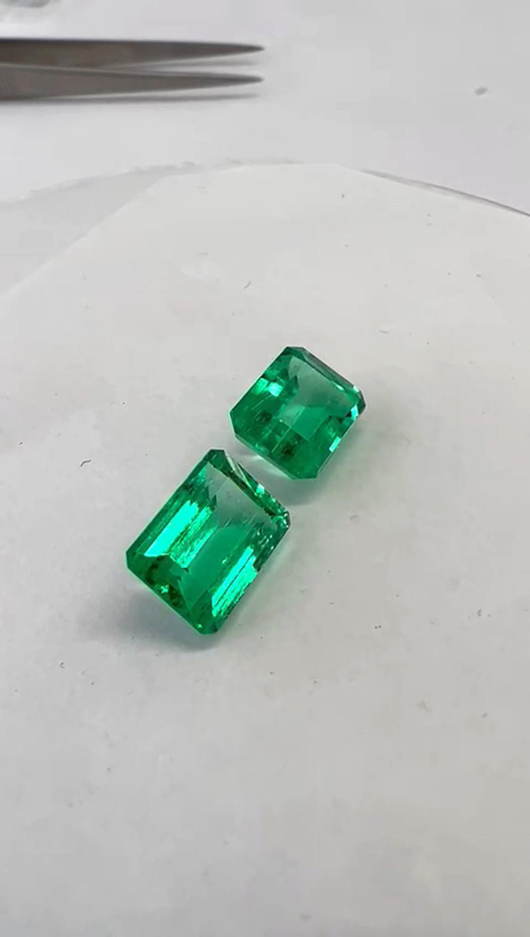 5.80 Ct Colombian Emerald Pair ( Exceptional)