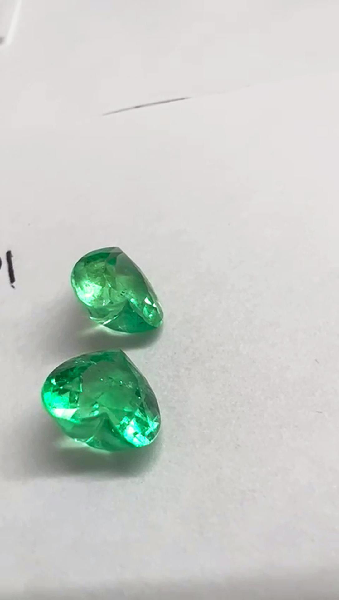 6.15 Ct. Colombian Emerald Pair ( Hearts) 