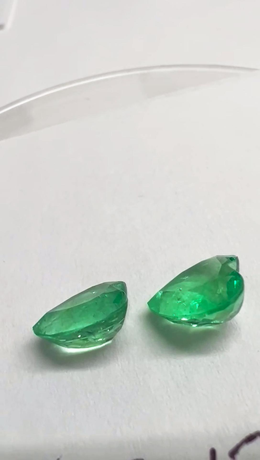 6.15 Ct. Colombian Emerald Pair ( Hearts) 