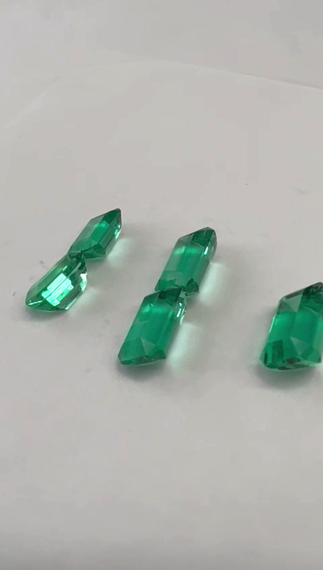 6.86 Ct.  Colombian Emerald Set (Exceptional - Untreated)  