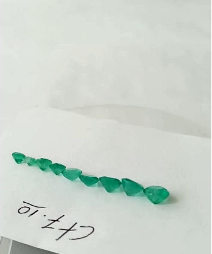 7.10 Ct. Colombian Emerald Set (Tapered) 