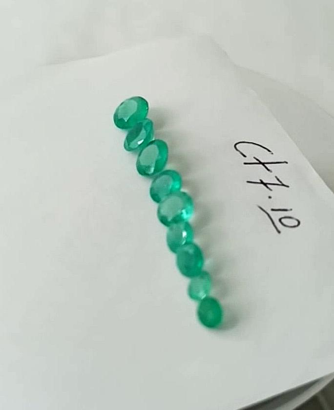 7.10 Ct. Colombian Emerald Set (Tapered) 