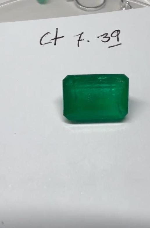 7.39  Ct.  Colombian Emerald 