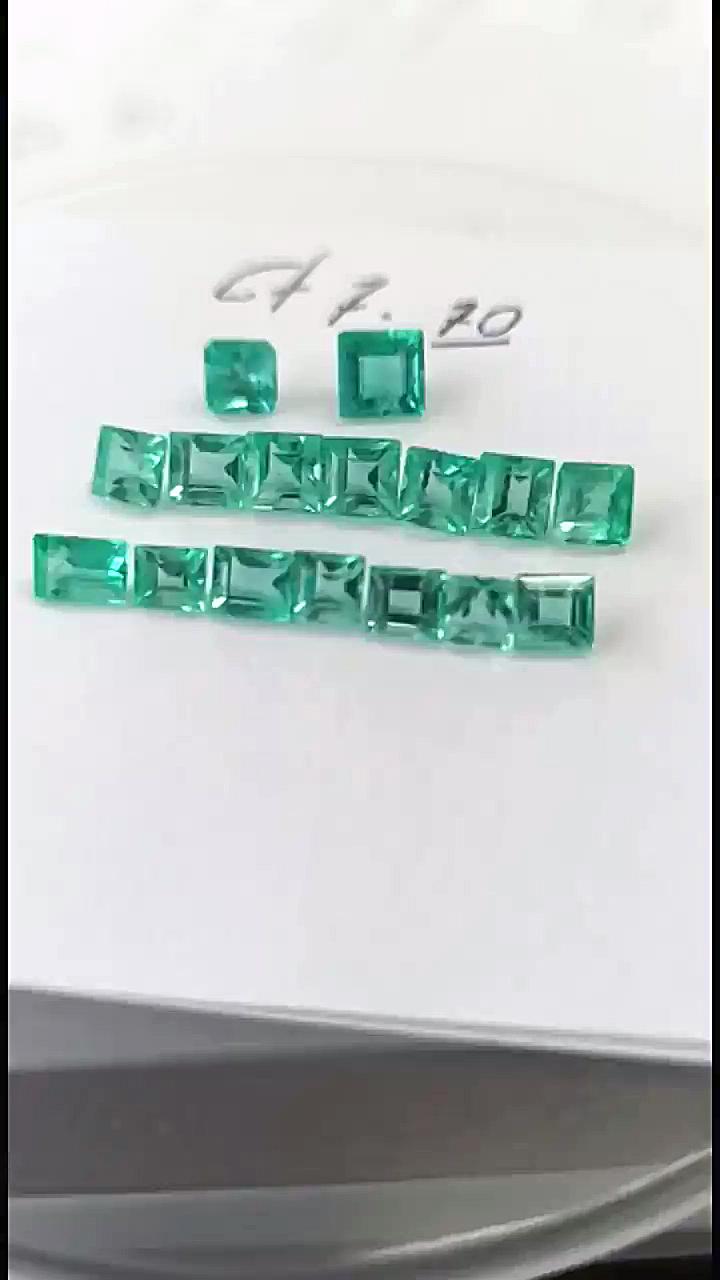 7.70 Ct. Colombian Emerald Set 