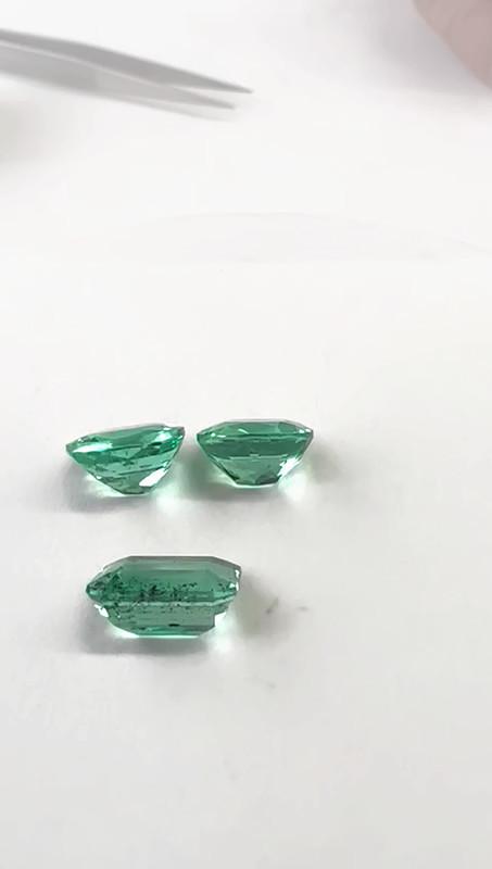 8.09 Ct. Colombian Emerald Set 