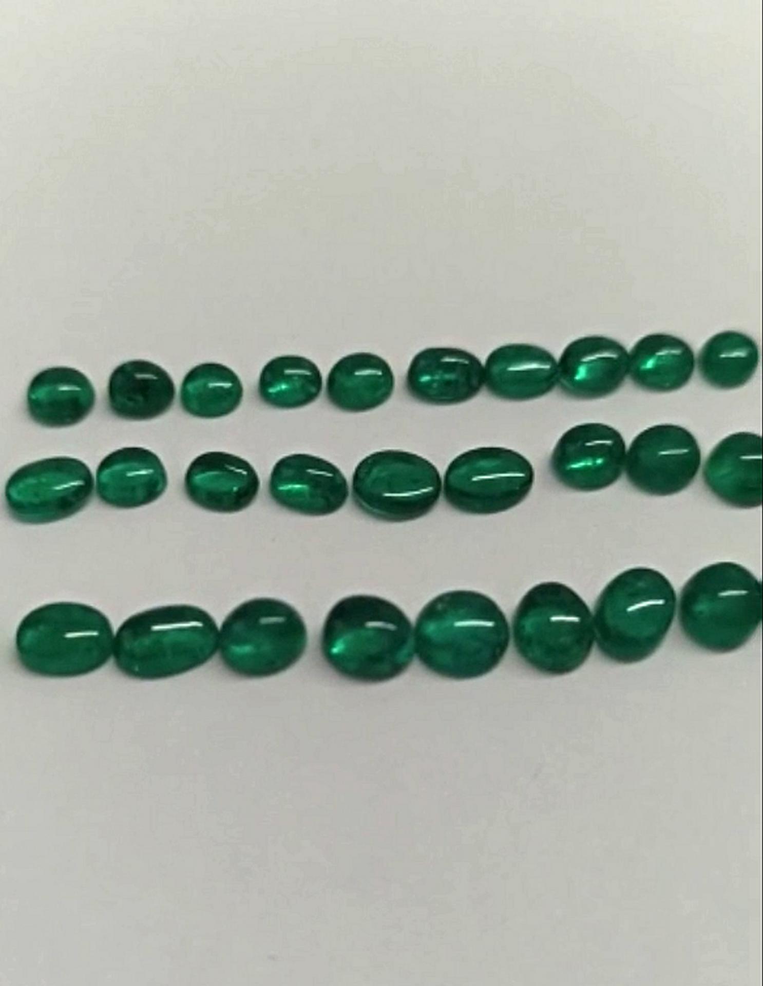 16.40ct Colombian Cabochon Emerald Lot 