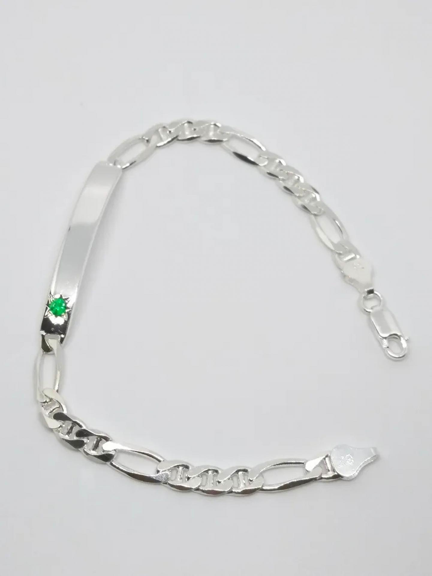 925 Silver Emerald Bracelet with Emerald 