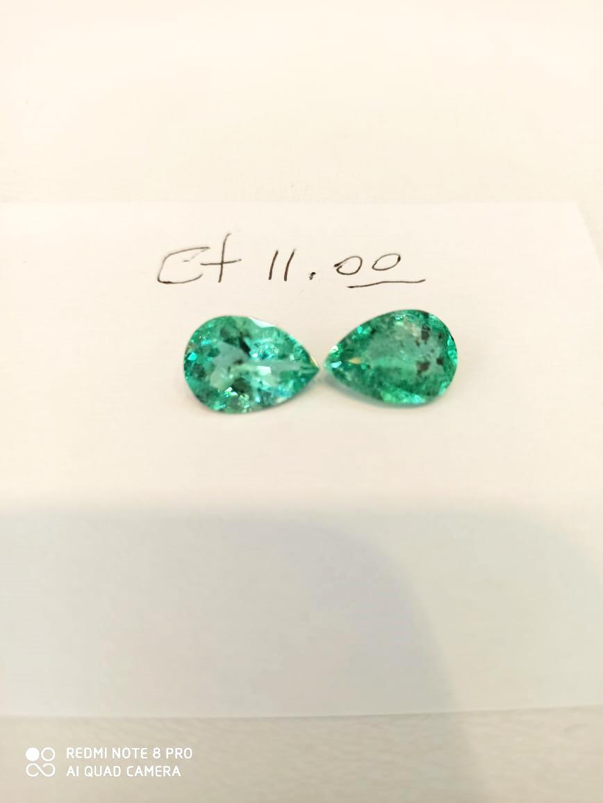 11.03ct Colombian Emerald Pair
