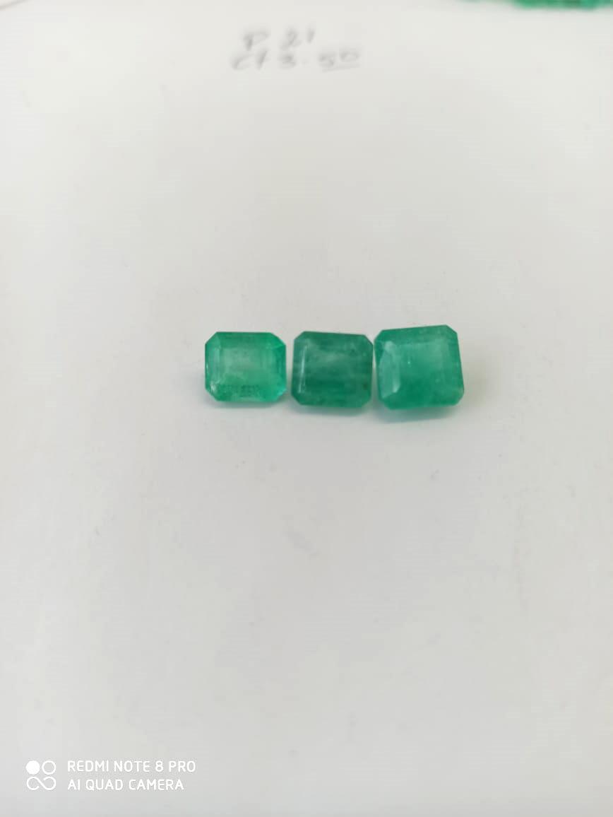 6.43 Ct.  Colombian Emerald Set ( Economy) 