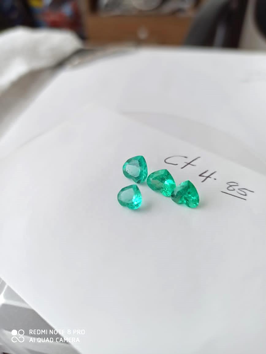 4.85ct Colombian Emerald Set 