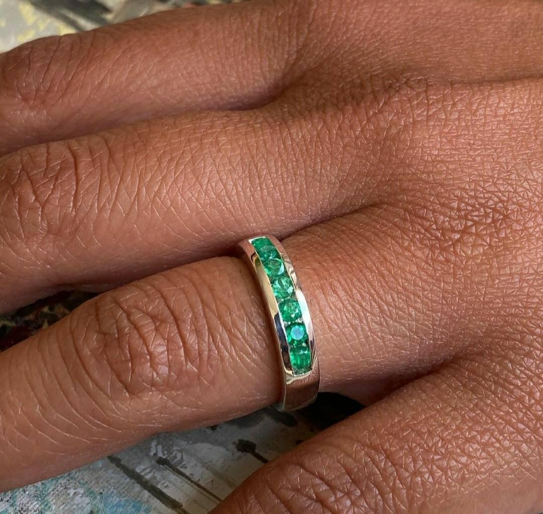 0.80 Ct. Colombian Emerald Ring 
