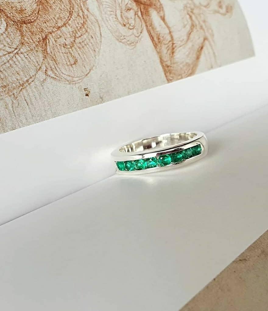 0.80 Ct. Colombian Emerald Ring 