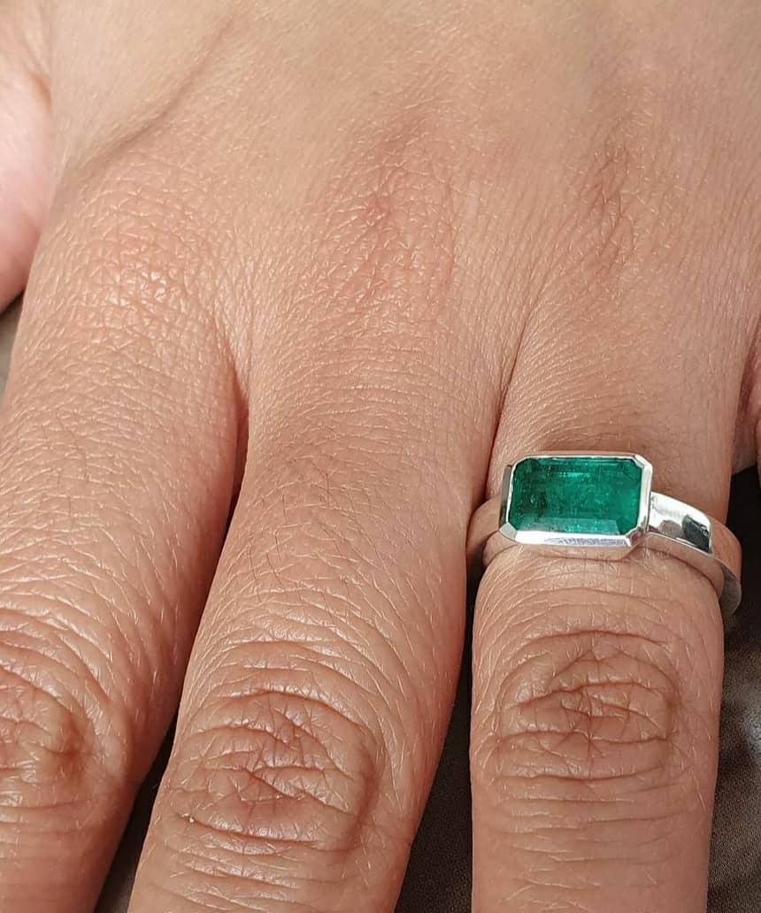 1.20 Ct. Colombian Emerald Ring  