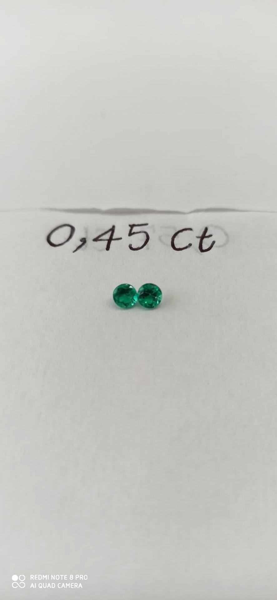 0.45ct  Round Cut Colombian Pair 