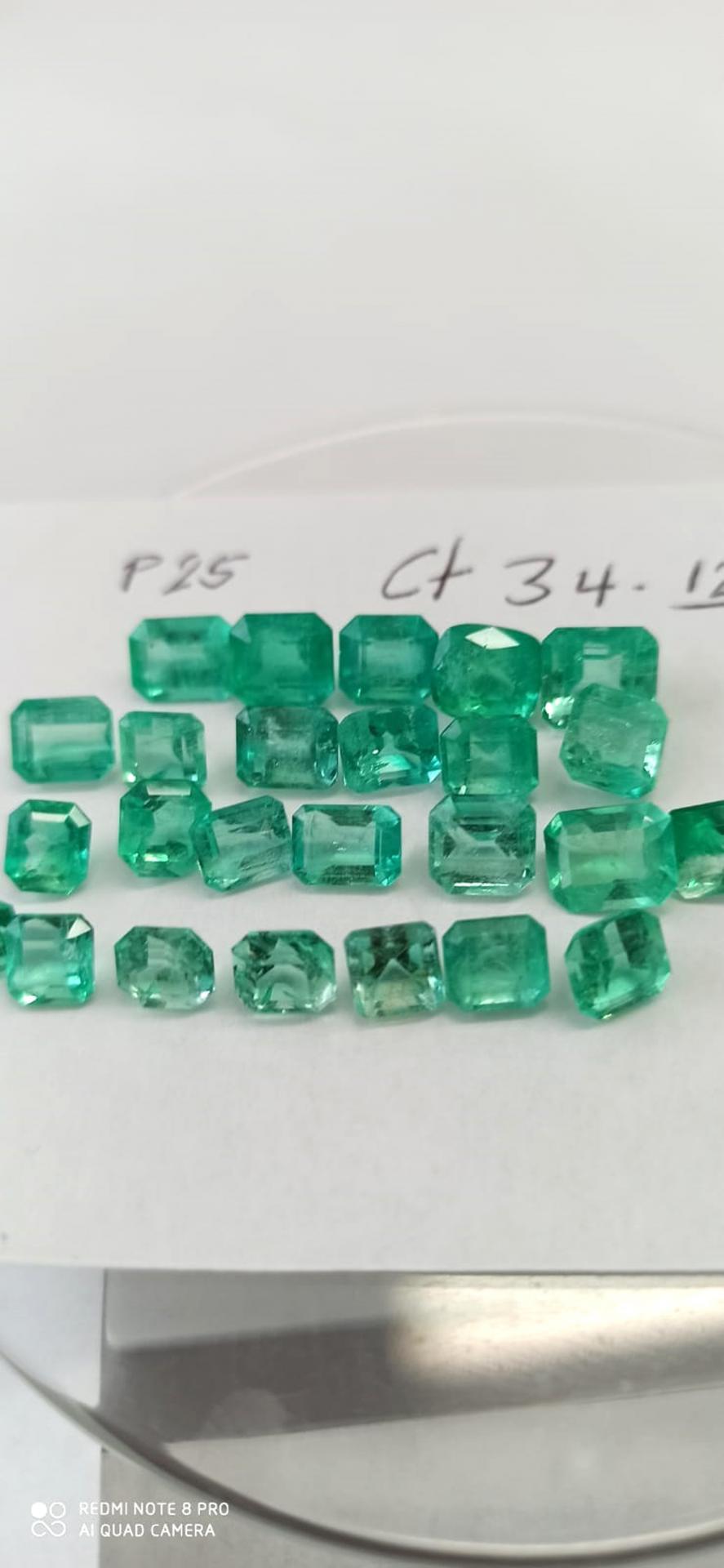 34.12 Ct.  Colombian Emerald  Lot 