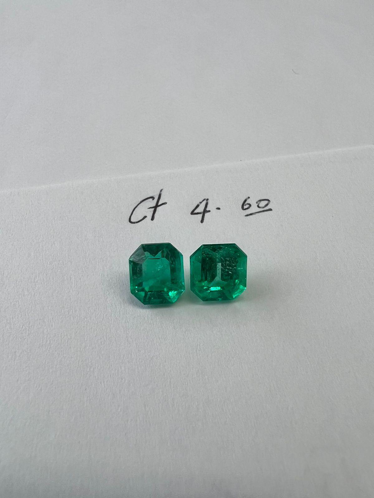 4.60ct Colombian Emerald Pair 
