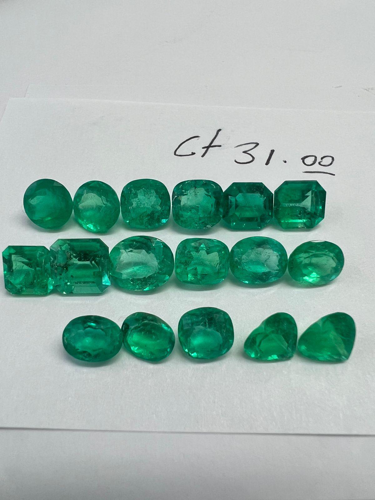 31.0 Ct. Colombian Emerald Lot 