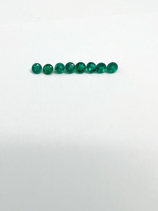 3.3  Ct.  Colombian Emerald Set ( Rounds) 