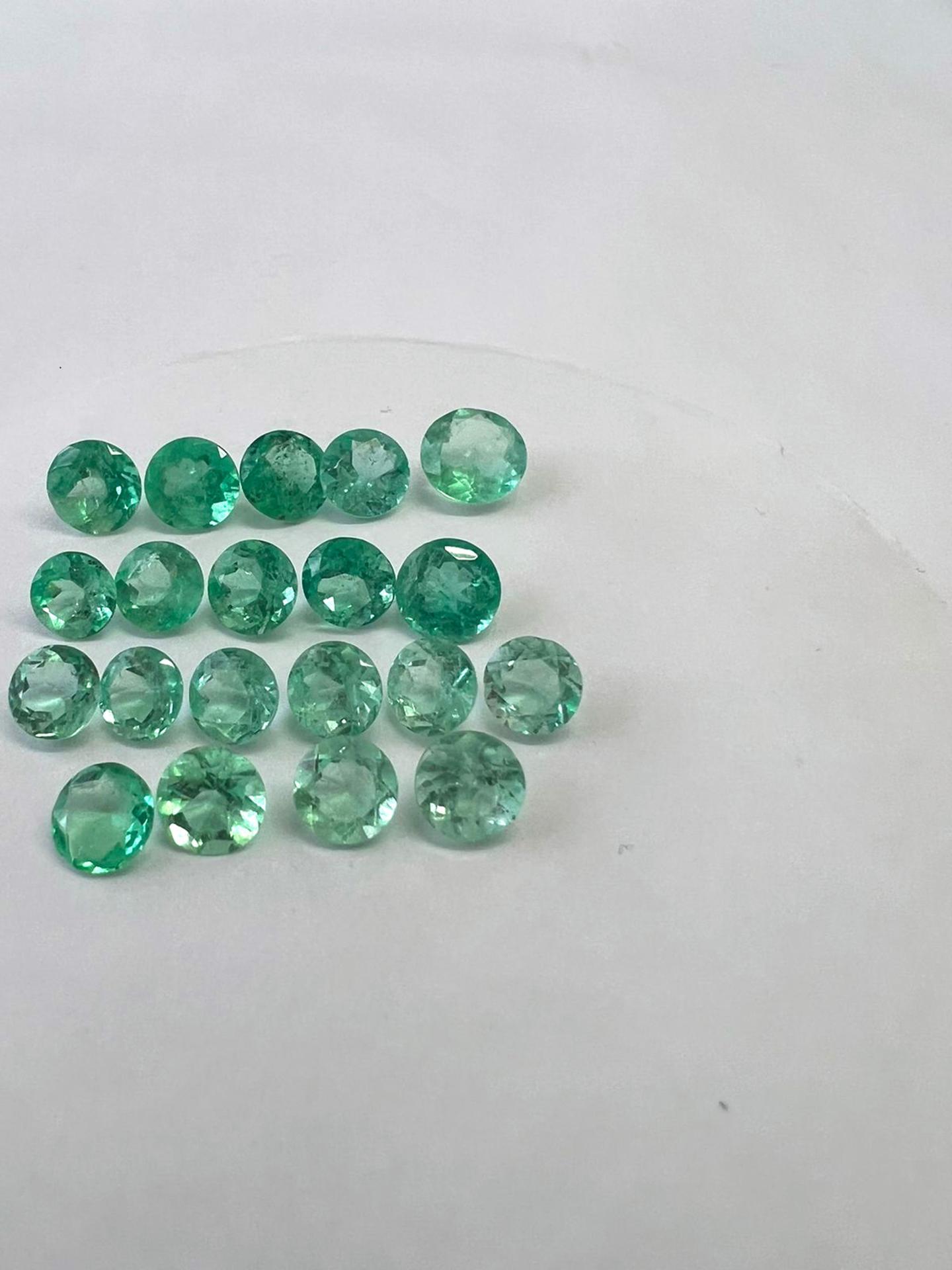 20.85  Ct. Colombian Emerald Lot ( Rounds) 