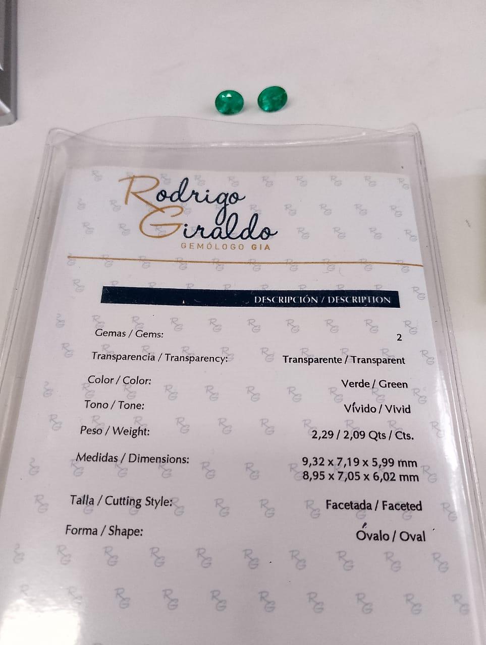 4.37 Ct. Colombian Emerald Pair (Oval)