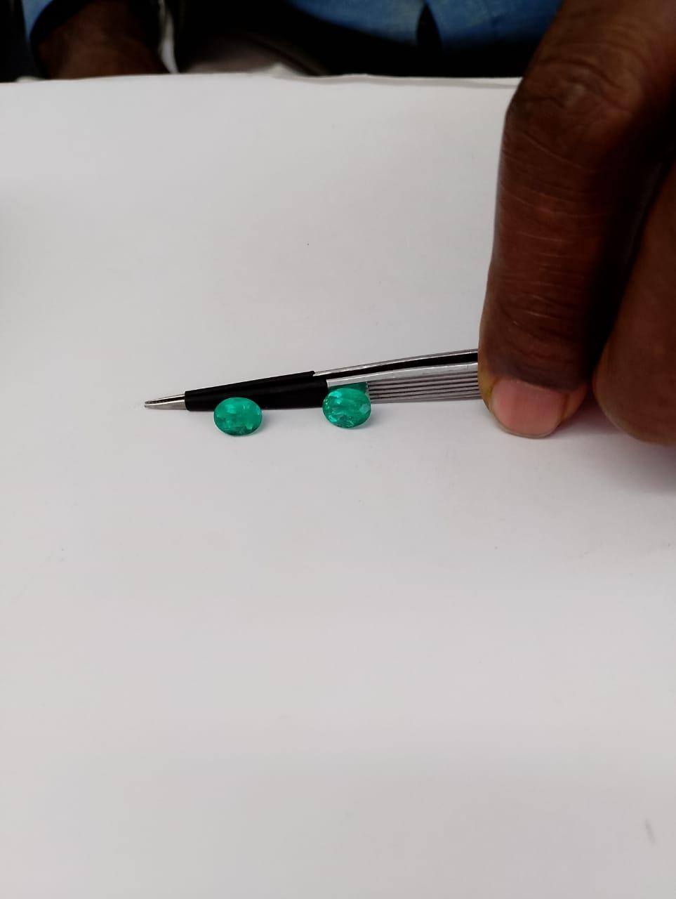4.37 Ct. Colombian Emerald Pair (Oval)