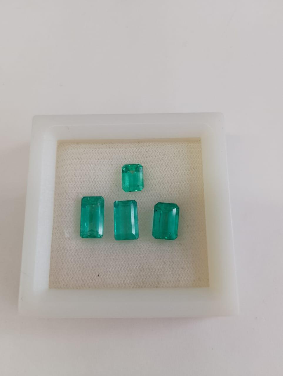 6.98 Ct. Original Colombian Emerald Set (Exceptional , Investment Grade)