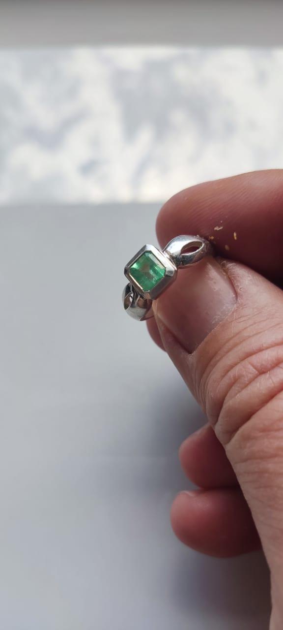 Lot of 10 Emerald Rings in Silver 950  ( Size 7.25 US)  30% Off Sale !