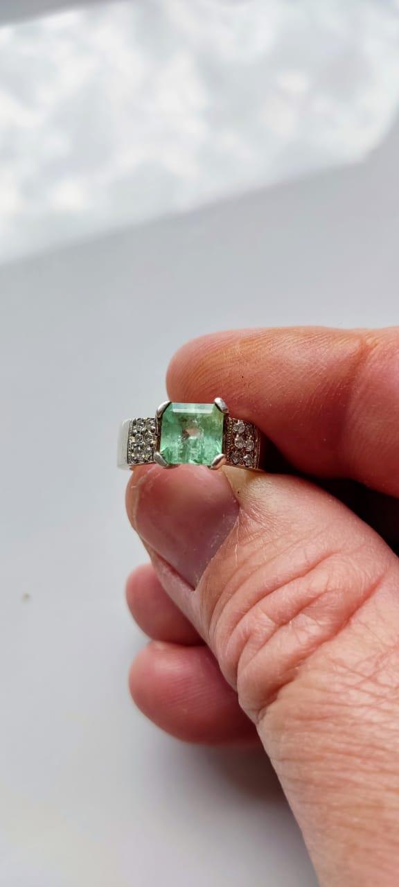 Lot of 10 Emerald Rings in Silver 950  ( Size 7.25 US)  30% Off Sale !