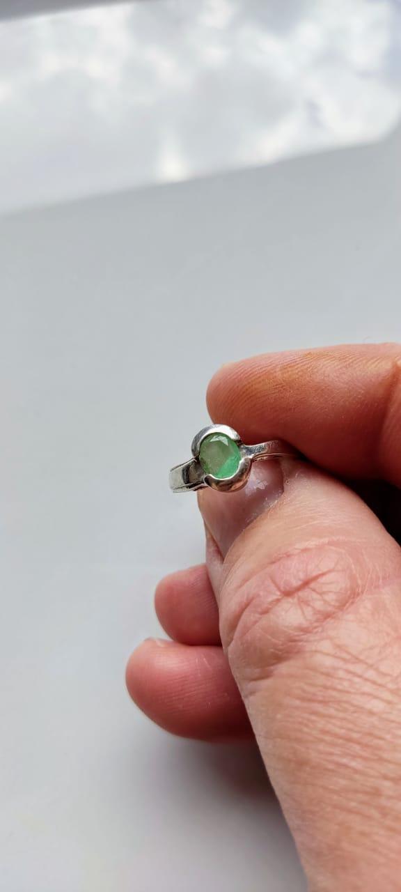 Lot of 10 Emerald Rings in Silver 950  ( Size 7.25 US)  30% Off Sale !