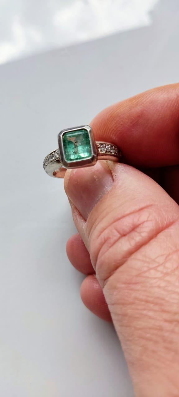 Lot of 10 Emerald Rings in Silver 950  ( Size 7.25 US)  30% Off Sale !
