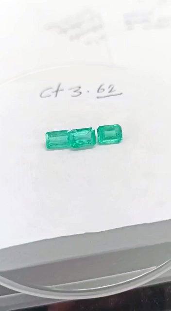 3.62ct Colombian Emerald Set