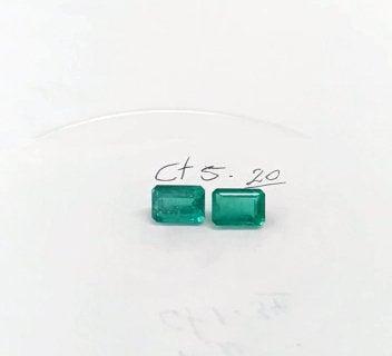 5.20ct Colombian Emerald Pair