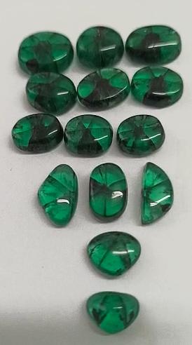 50.30ct Colombian Trapiche Emerd Lot  